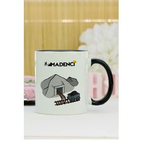 Hediyelen Madenci Siyah Kupa Bardak
