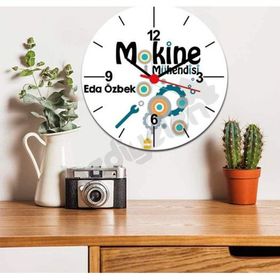 Hediyelen Makine Mühendisi Çark Tasarım Duvar Saati