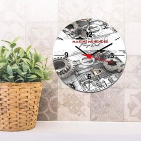 Hediyelen Makine Mühendisi Çizim Tasarım Duvar Saati