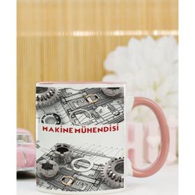 Hediyelen Makine Mühendisi Pembe Kupa Bardak