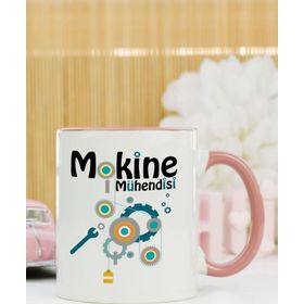 Hediyelen Makine Mühendisi Pembe Kupa Bardak