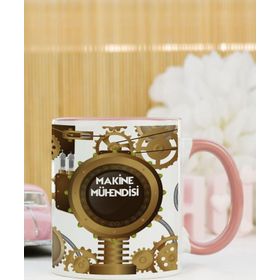 Hediyelen Makine Mühendisi Pembe Kupa Bardak