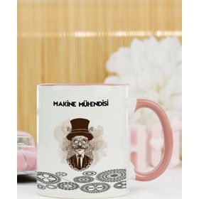 Hediyelen Makine Mühendisi Pembe Kupa Bardak