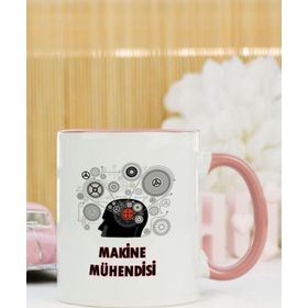 Hediyelen Makine Mühendisi Pembe Kupa Bardak