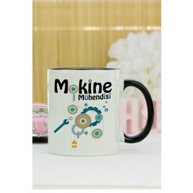 Hediyelen Makine Mühendisi Siyah Kupa Bardak