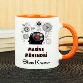 Hediyelen Makine Mühendisi Turuncu Kupa Bardak