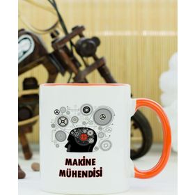 Hediyelen Makine Mühendisi Turuncu Kupa Bardak