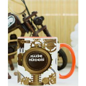 Hediyelen Makine Mühendisi Turuncu Kupa Bardak