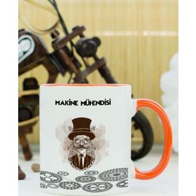 Hediyelen Makine Mühendisi Turuncu Kupa Bardak