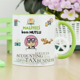 Hediyelen Maliyeci Yeşil Kupa Bardak