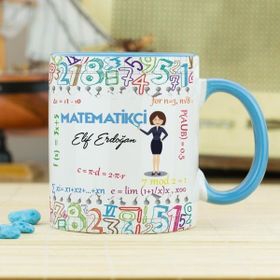 Hediyelen Matematikçi Mavi Kupa Bardak