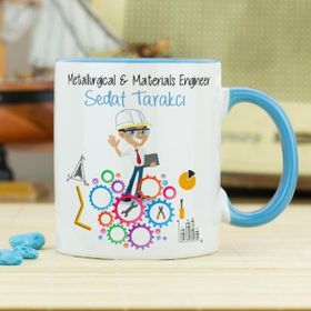 Hediyelen Metalurji Ve Malzeme Mühendisi Mavi Kupa Bardak