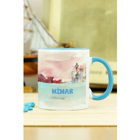 Hediyelen Mimar Mavi Kupa Bardak