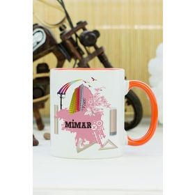 Hediyelen Mimar Turuncu Kupa Bardak