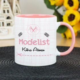 Hediyelen Modelist Pembe Kupa Bardak