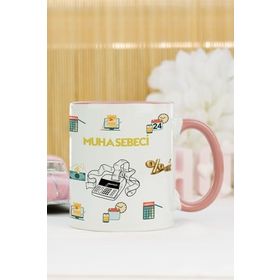 Hediyelen Muhasebeci Pembe Kupa Bardak