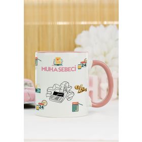 Hediyelen Muhasebeci Pembe Kupa Bardak