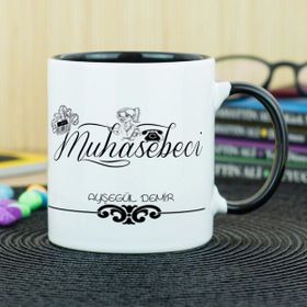 Hediyelen Muhasebeci Siyah Kupa Bardak