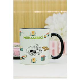 Hediyelen Muhasebeci Siyah Kupa Bardak