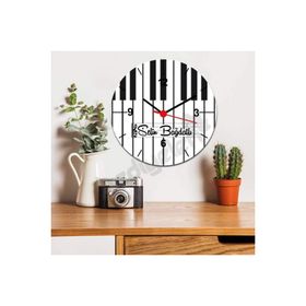 Hediyelen Müzik Öğretmenine Hediye Piyano Tasarım Duvar Saati