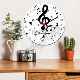 Hediyelen Müzik Öğretmenine Hediye Sol Anahtarı Tasarım Duvar Saati