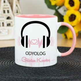 Hediyelen Odyolog Pembe Kupa Bardak