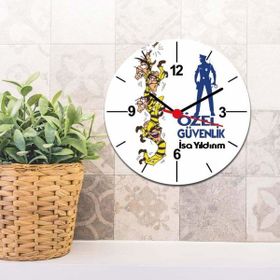 Hediyelen Özel Güvenlik Duvar Saati
