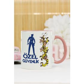 Hediyelen Özel Güvenlik Pembe Kupa Bardak