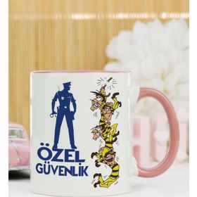 Hediyelen Özel Güvenlik Pembe Kupa Bardak