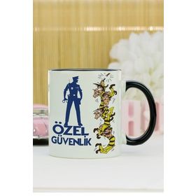 Hediyelen Özel Güvenlik Siyah Kupa Bardak