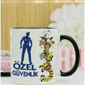 Hediyelen Özel Güvenlik Siyah Kupa Bardak