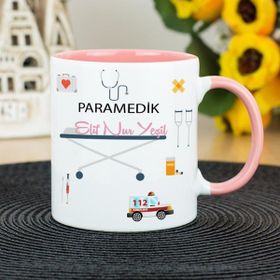 Hediyelen Paramedik Pembe Kupa Bardak