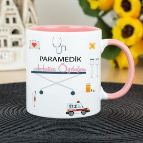 Hediyelen Paramedik Pembe Kupa Bardak