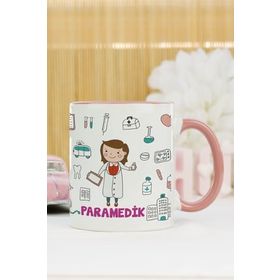 Hediyelen Paramedik Pembe Kupa Bardak