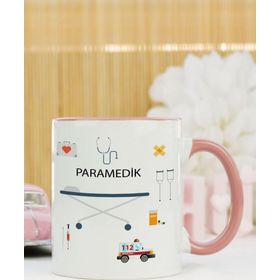 Hediyelen Paramedik Pembe Kupa Bardak