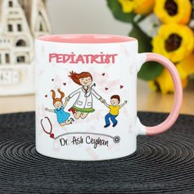 Hediyelen Pediatrist Pembe Kupa Bardak