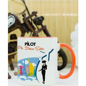 Hediyelen Pilot Turuncu Kupa Bardak