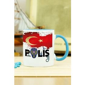 Hediyelen Polis Mavi Kupa Bardak