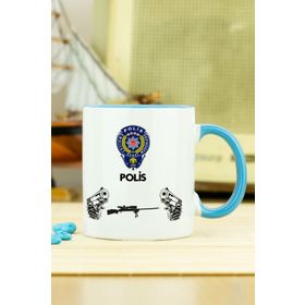 Hediyelen Polis Mavi Kupa Bardak
