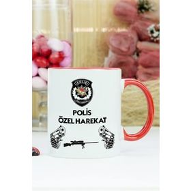 Hediyelen Polis Özel Harekat Kırmızı Kupa Bardak