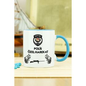 Hediyelen Polis Özel Harekat Mavi Kupa Bardak