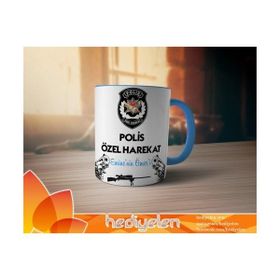 Hediyelen Polis Özel Harekat Mavi Kupa Bardak