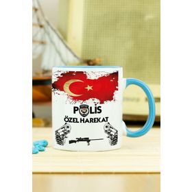Hediyelen Polis Özel Harekat Mavi Kupa Bardak