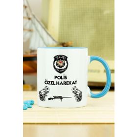 Hediyelen Polis Özel Harekat Mavi Kupa Bardak