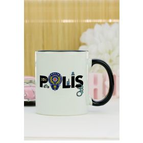 Hediyelen Polis Siyah Kupa Bardak