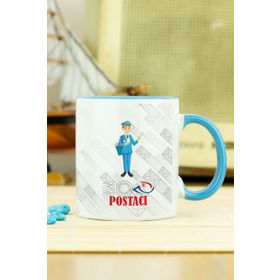 Hediyelen Postacı Mavi Kupa Bardak