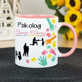 Hediyelen Psikolog Pembe Kupa Bardak