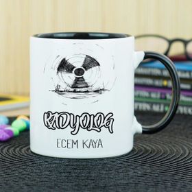 Hediyelen Radyolog Siyah Kupa Bardak