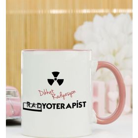Hediyelen Radyoterapist Pembe Kupa Bardak