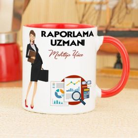 Hediyelen Raporlama Uzmanı Kırmızı Kupa Bardak